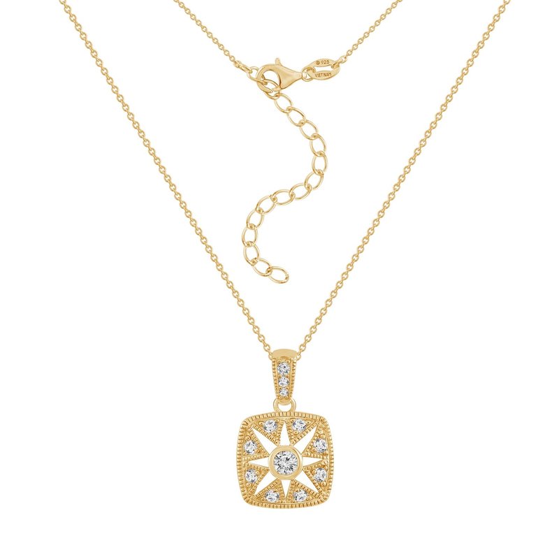 Diamonbliss Antique Pendant Necklace In Gold