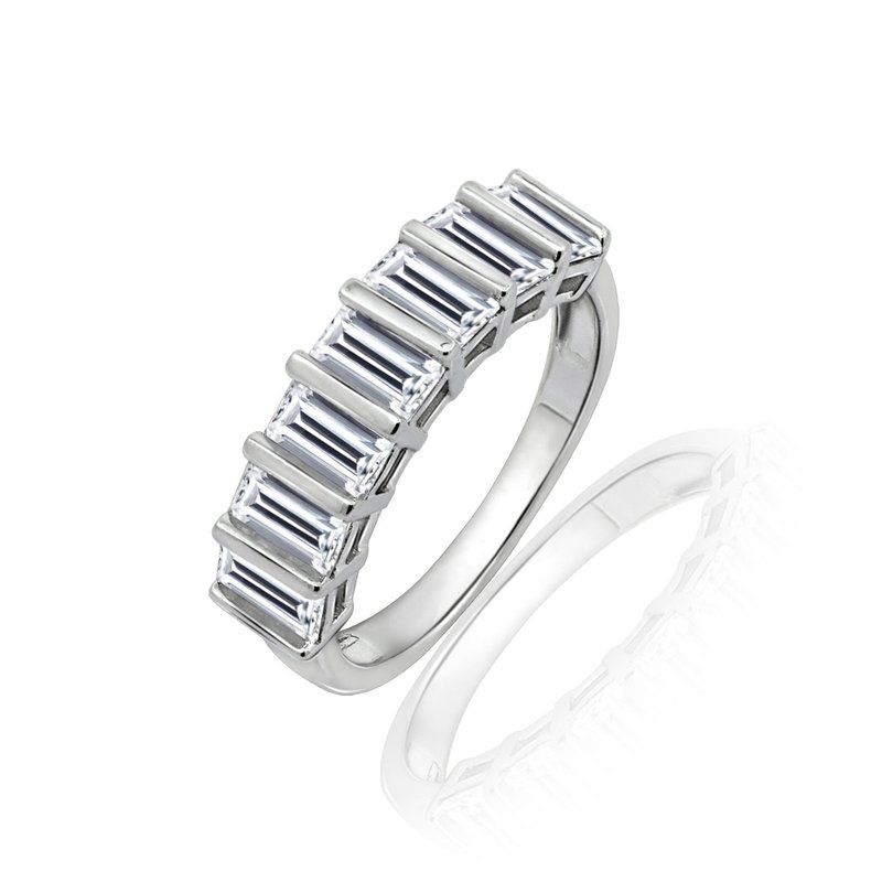 Diamonbliss Baguette Cut 7-stone Ring In Grey