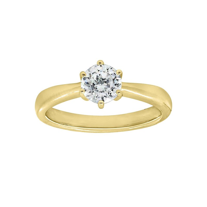 Diamonbliss Classic Round Solitaire Ring In Yellow