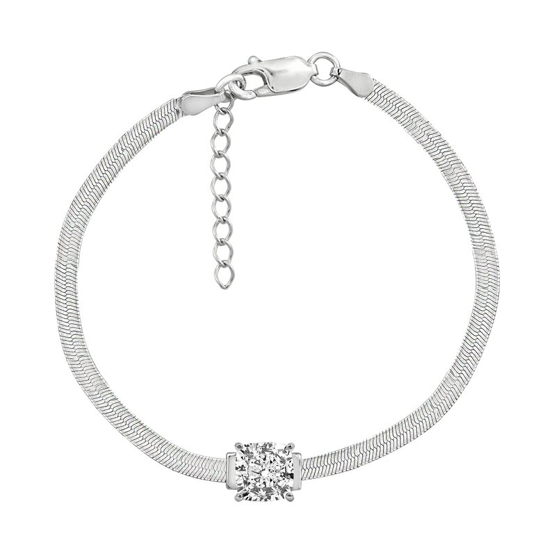 Diamonbliss Herringbone Bracelet In White