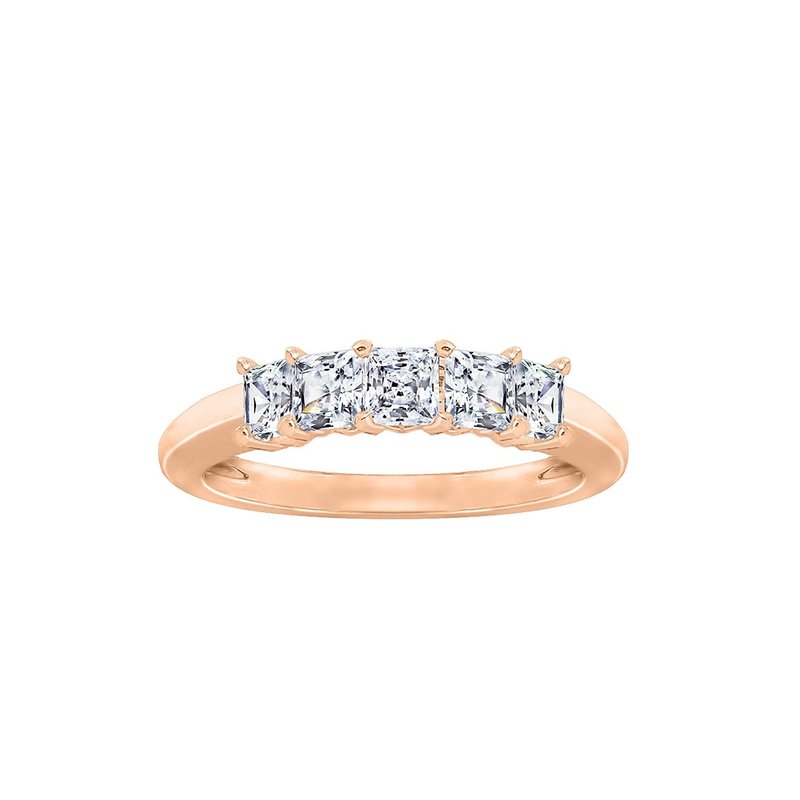 Diamonbliss Princess 5-stone Ring In Pink