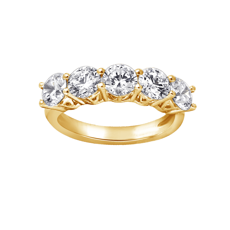 Diamonbliss Round 5-stone Ring In Gold