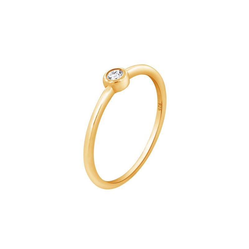 Shop Diamonbliss Solo Bezel Ring In Gold