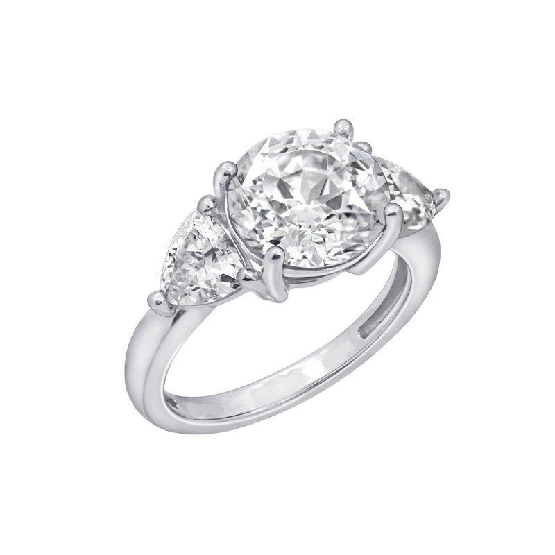 Diamonbliss Timeless Round Cut Engagement Ring In White