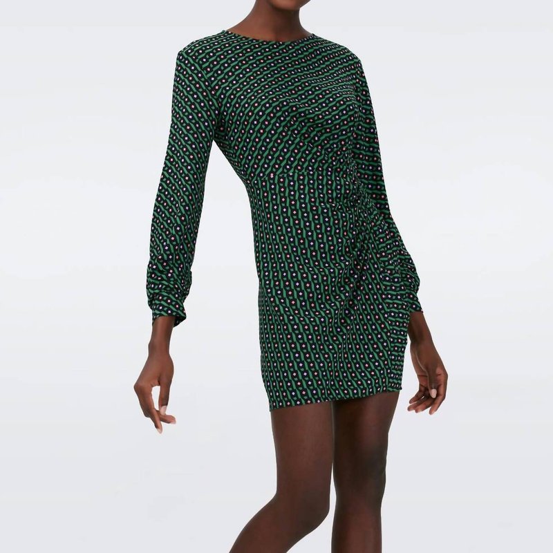 Shop Diane Von Furstenberg Caroline Mini Dress In Green