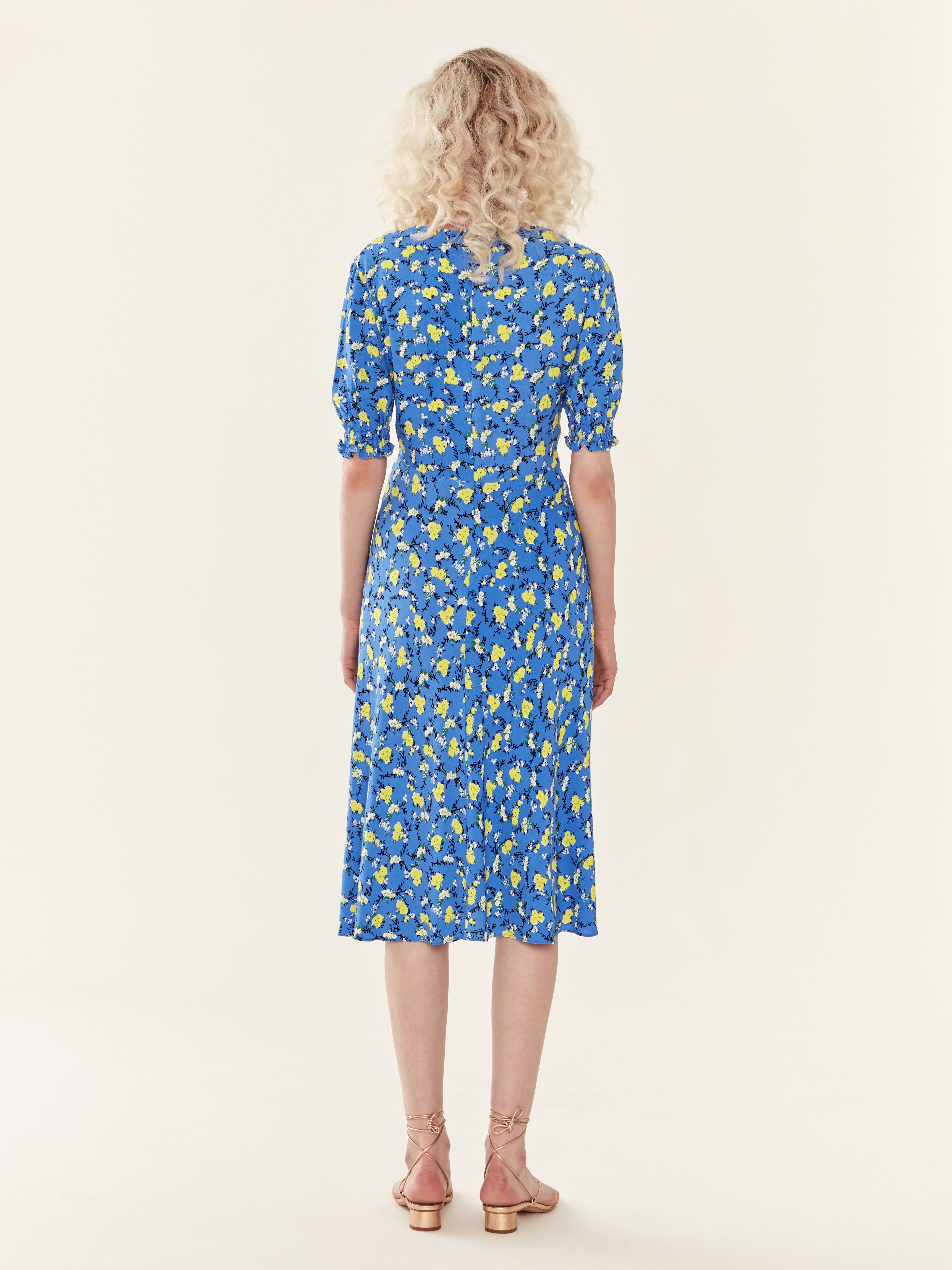 jemma cinch sleeve midi dress