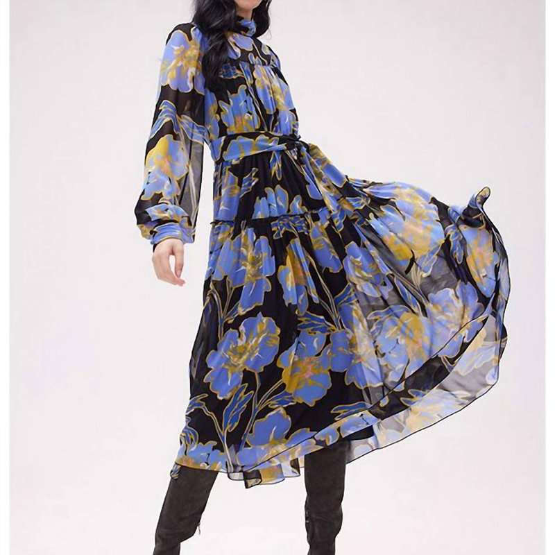 Shop Diane Von Furstenberg Kent Dress In Floral Blue