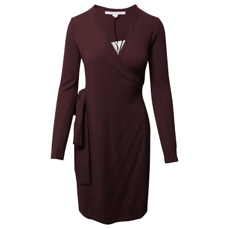 Shop Diane Von Furstenberg Women's Linda Wrap Style Wool Cashmere Dress In Brown