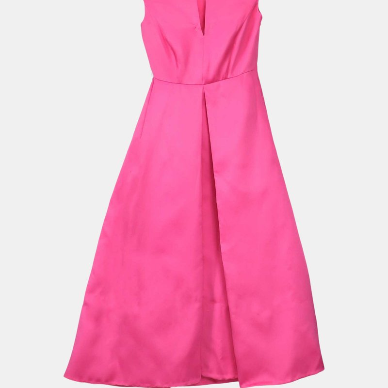Dice Kayek Women's Fuchsia Slit Neck Sleeveless Long Dress