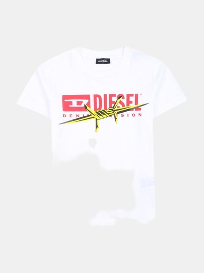 Diesel White Barbed Wire Logo T-Shirt product