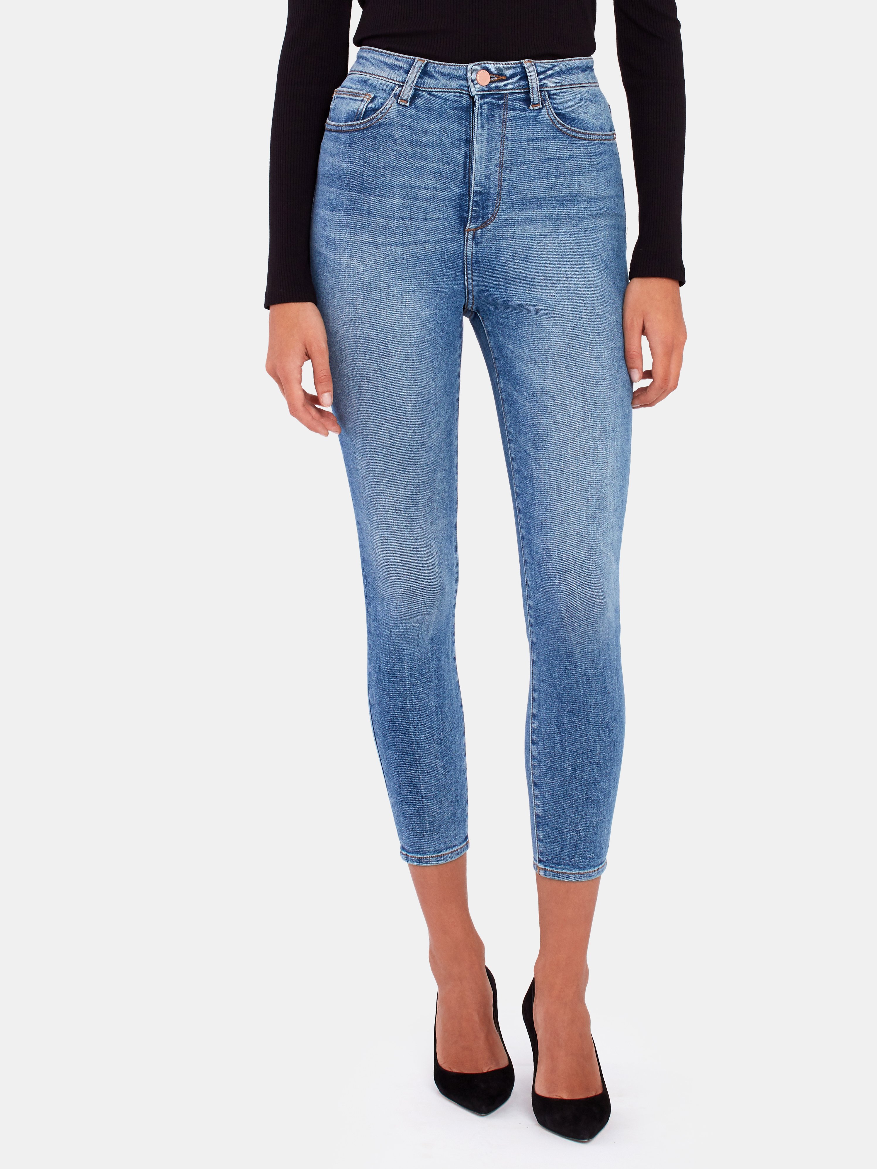 DL1961 Womens Chrissy Ultra High Rise Skinny Jeans