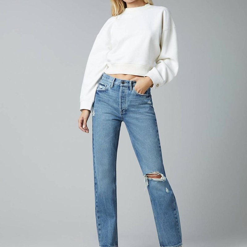 Dl1961 Emilie Straight Ultra High Rise Jeans In Blue