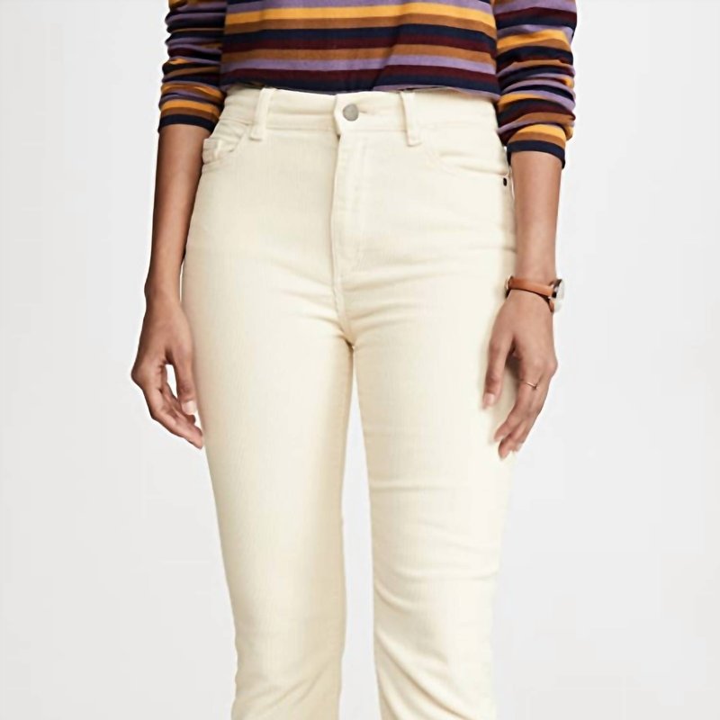Dl1961 Mara Straight Parchment Jeans In White