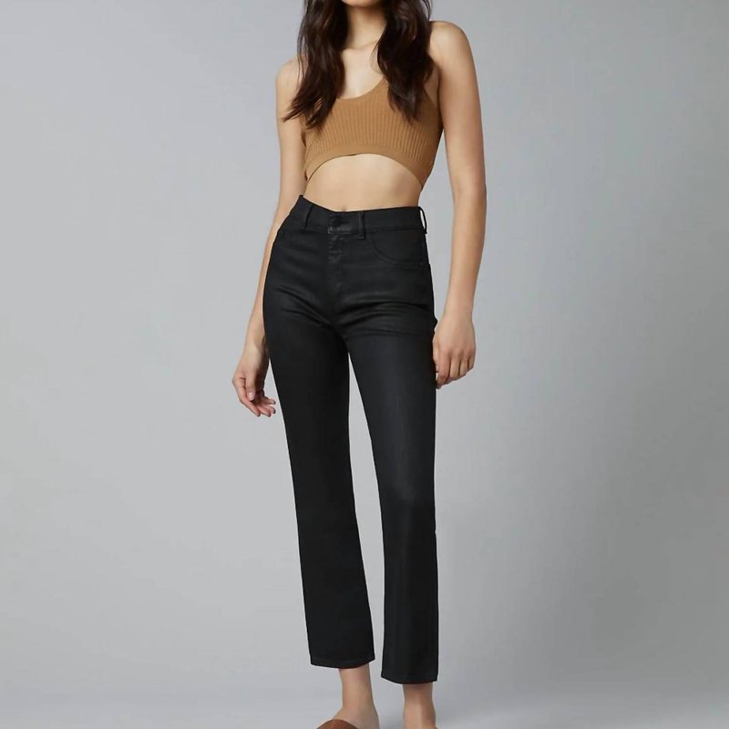 Dl1961 Patti Straight High Rise Vintage Ankle Jeans In Black