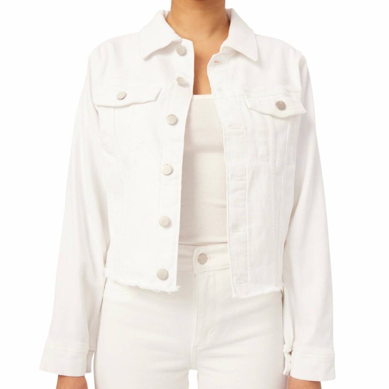 Shop Dl1961 Vika Classic Denim Jacket In White
