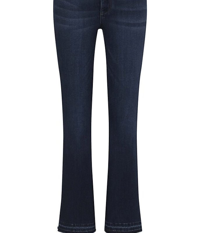 Shop Dl1961 Women Bridget Boot: High Rise Instasculpt Crop Dark Indigo Released Jeans In Blue