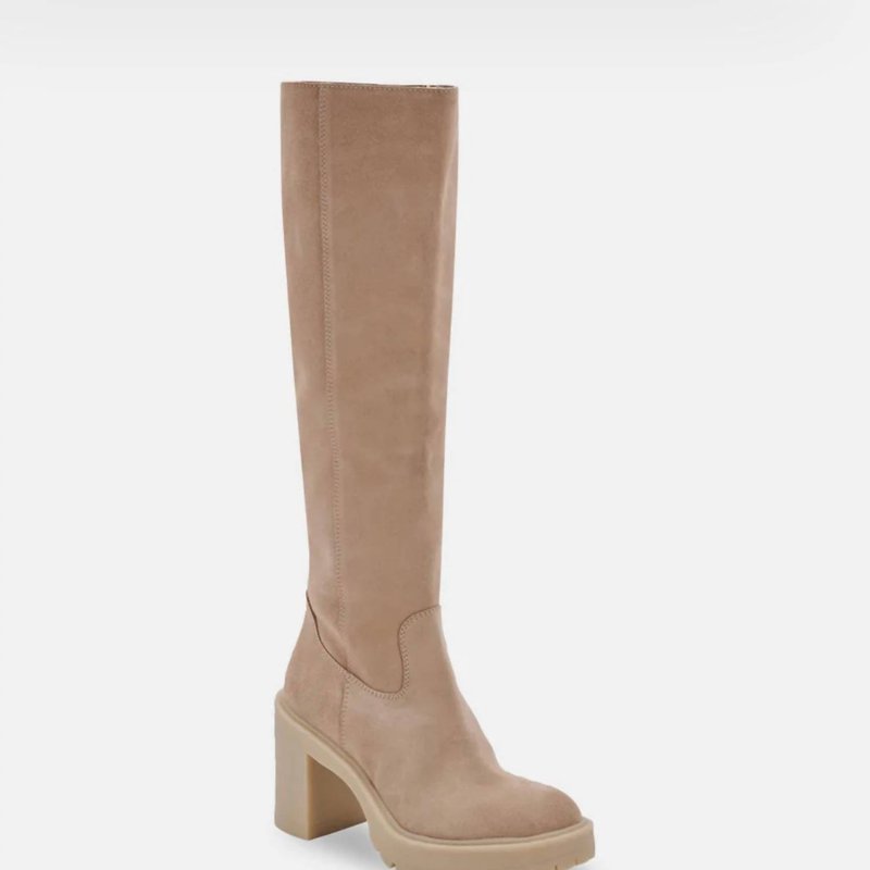 Dolce Vita Corry Dune Suede Boot In Brown In Neutral