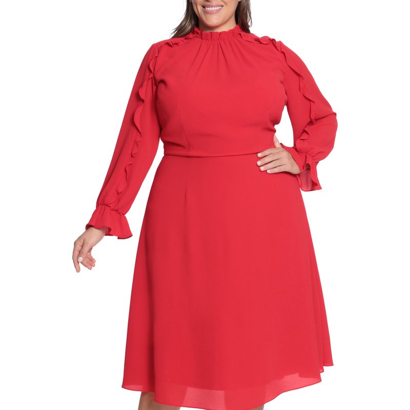 Shop Donna Morgan Cherize Dress In Red