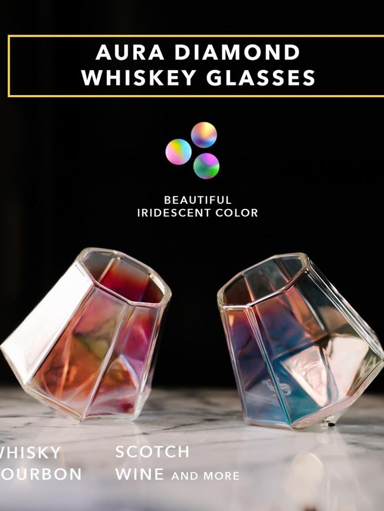 Aura Diamond Whiskey Glasses