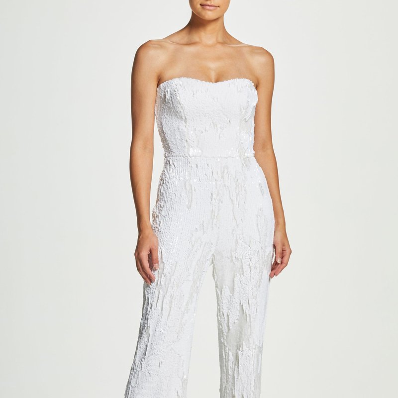 Shop Dress The Population Andy Jumpsuit In White