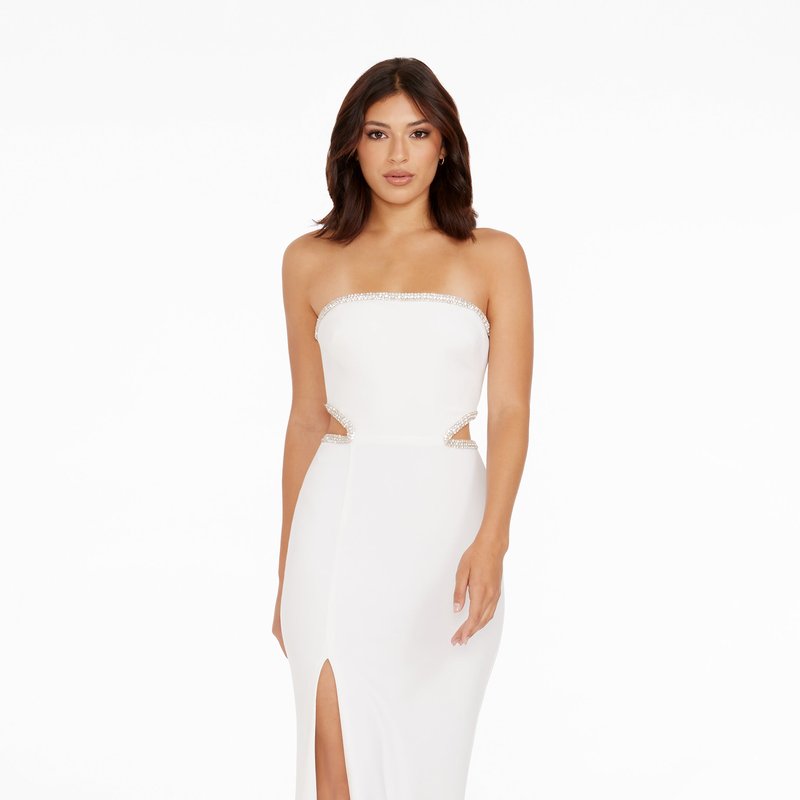 Shop Dress The Population Ariana Gown In White