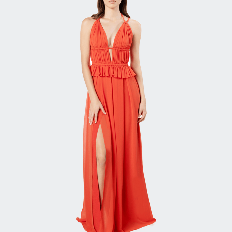 Dress The Population Athena Gown In Poppy