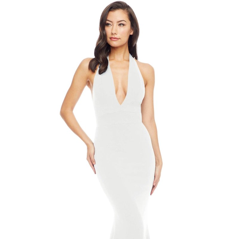 Shop Dress The Population Camden Gown In White
