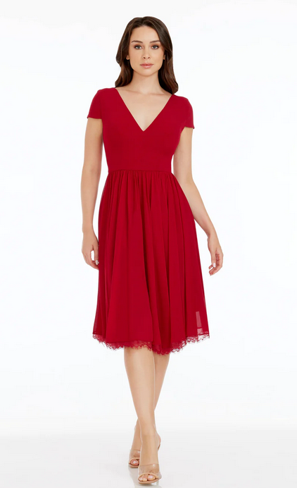 Shop Dress The Population Corey Dress In Red
