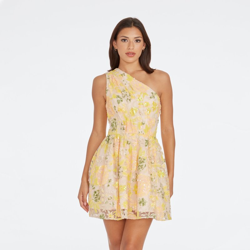 Shop Dress The Population Delaney Dress In Yellow