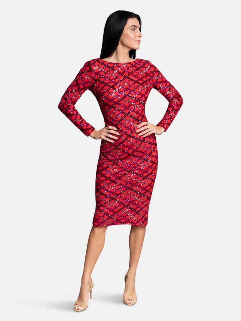 Emery Dress - Rouge Red Multi