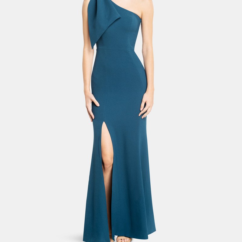 Dress The Population Georgina Gown In Peacock Blue