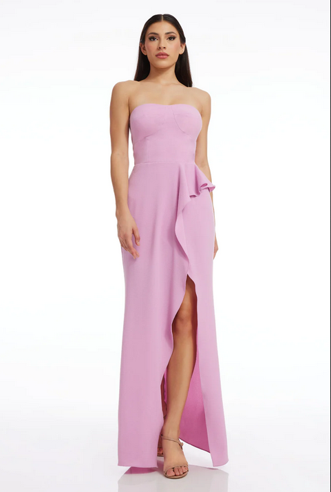 Shop Dress The Population Kai Gown In Purple