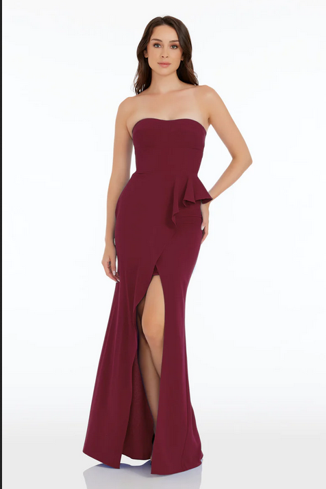 Shop Dress The Population Kai Gown In Red