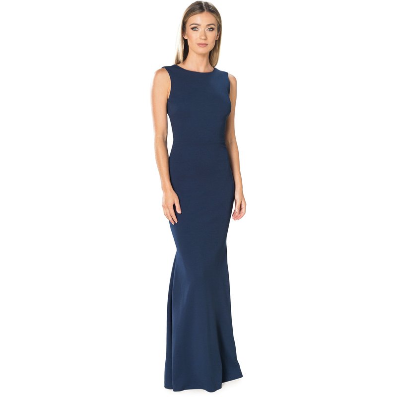 Dress_the_population Leighton Gown In Blue