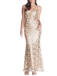 Marie Gown - Gold/Nude