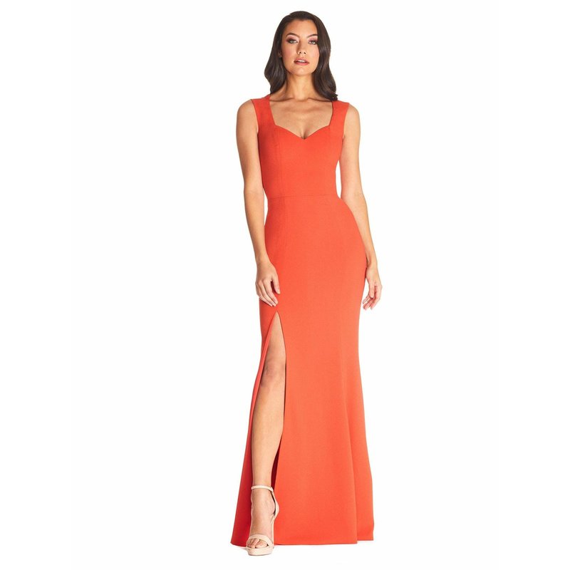Shop Dress The Population Monroe Gown In Orange