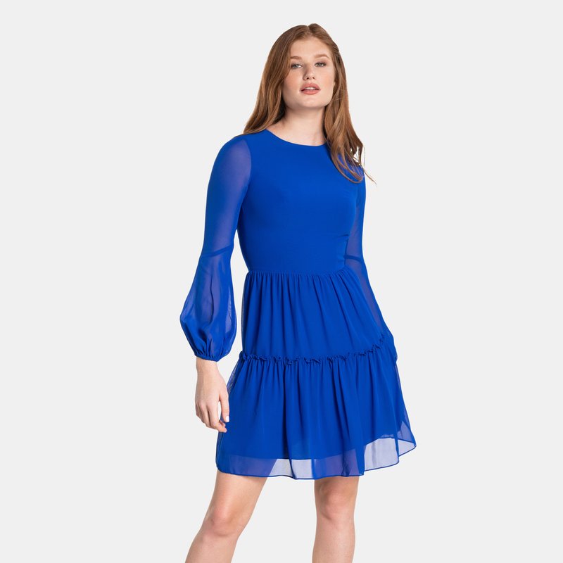 Dress The Population Paola Dress In Electric Blue