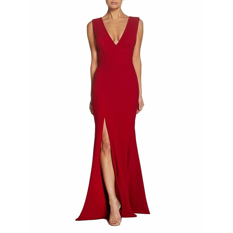Shop Dress The Population Sandra Gown In Red