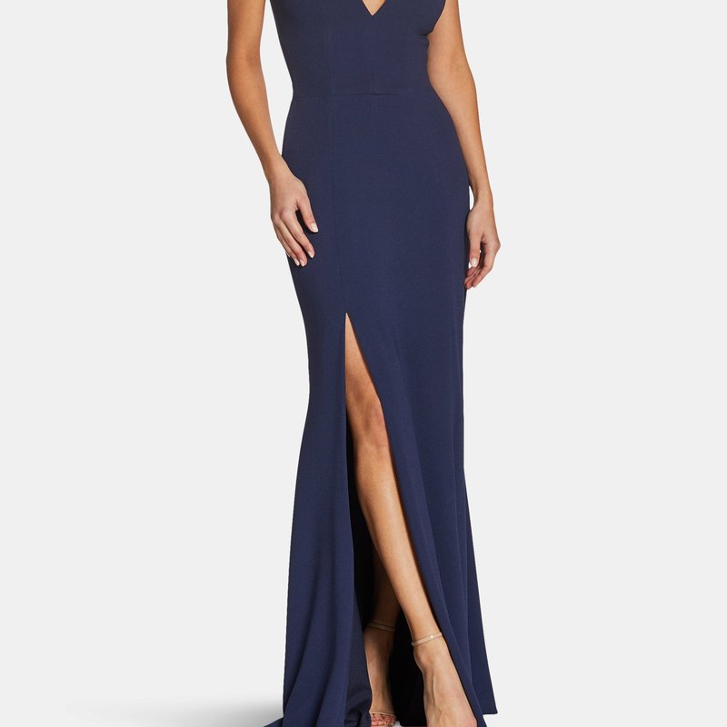 Dress The Population Sandra Gown In Midnight Blue