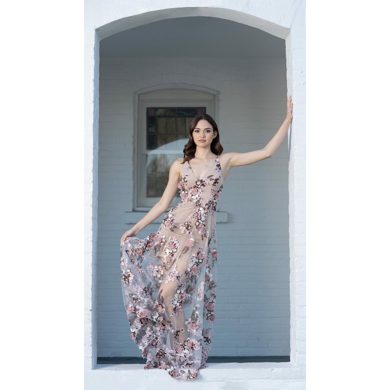Dress The Population Sidney Maxi Dress In Pink