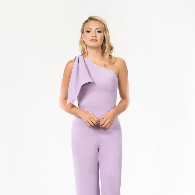 Dress_the_population Tiffany Jumpsuit In Purple