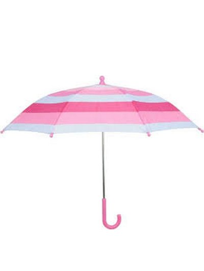 Drizzles Drizzles Childrens/Kids Striped Umbrella (Pink/White) (One Size) product