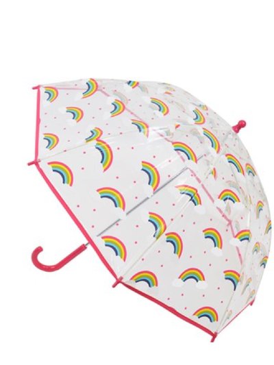 Drizzles Kids Rainbow Dome Stick Umbrella - Clear/Pink product