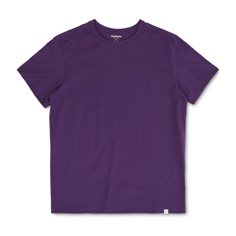 Druthers Organic Cotton T-shirt In Purple
