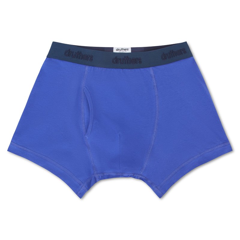 Shop Druthers Organic Cotton Boxer Briefs In Blue