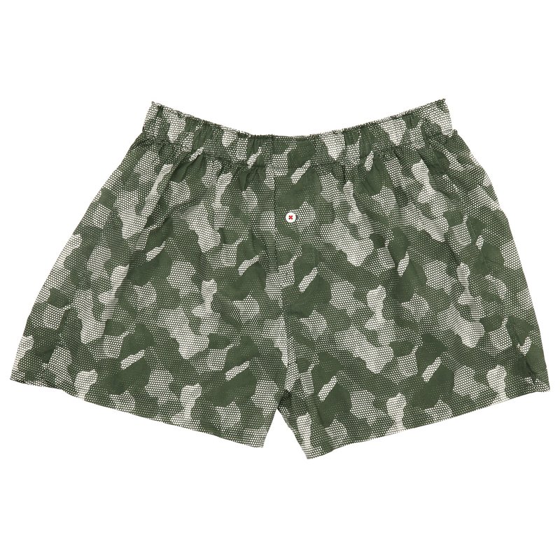 Shop Druthers Organic Cotton Digital Camo Boxer Shorts In Green