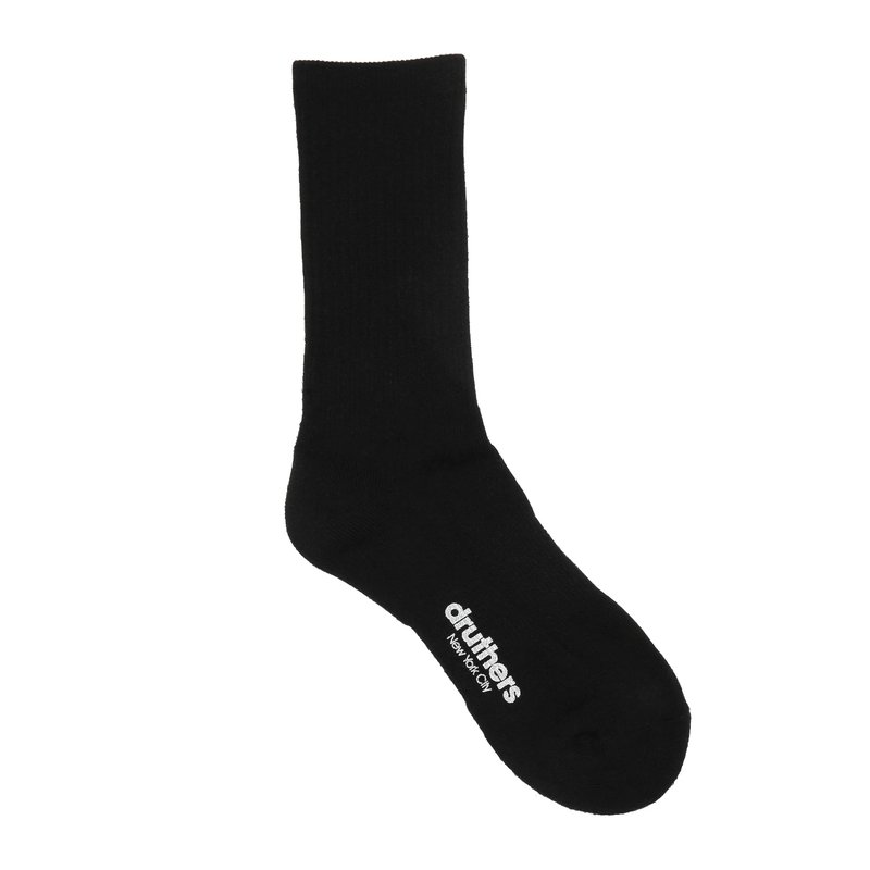 Druthers Organic Cotton Everyday Crew Sock In Black