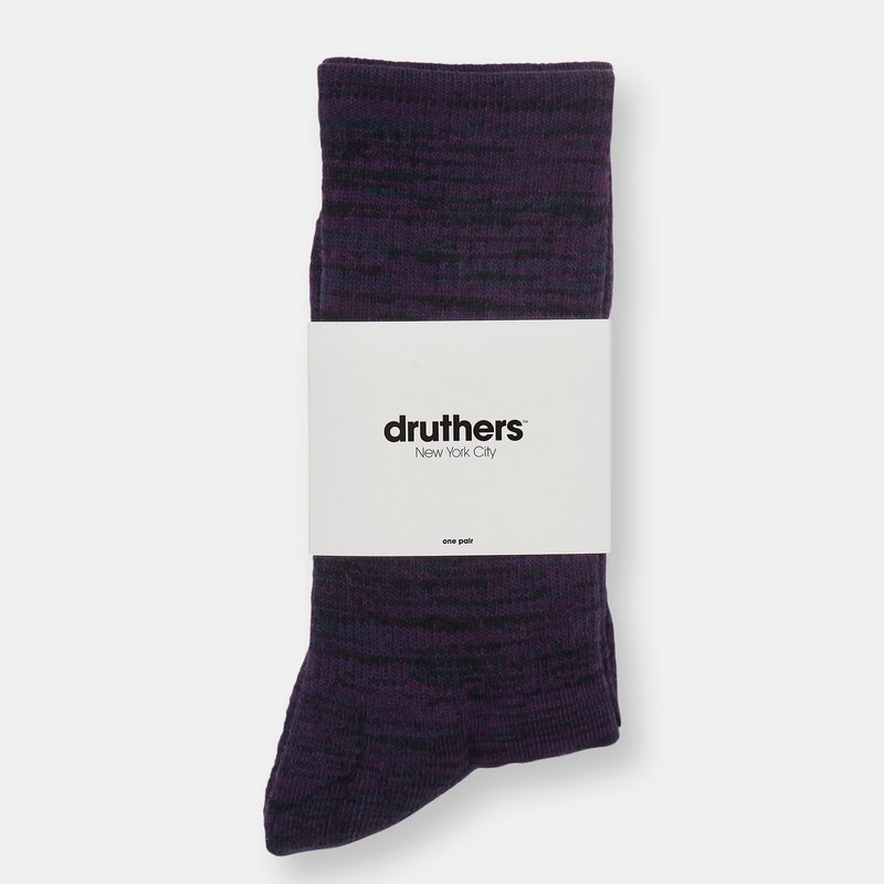 Shop Druthers Organic Cotton Everyday Crew Sock In Blue