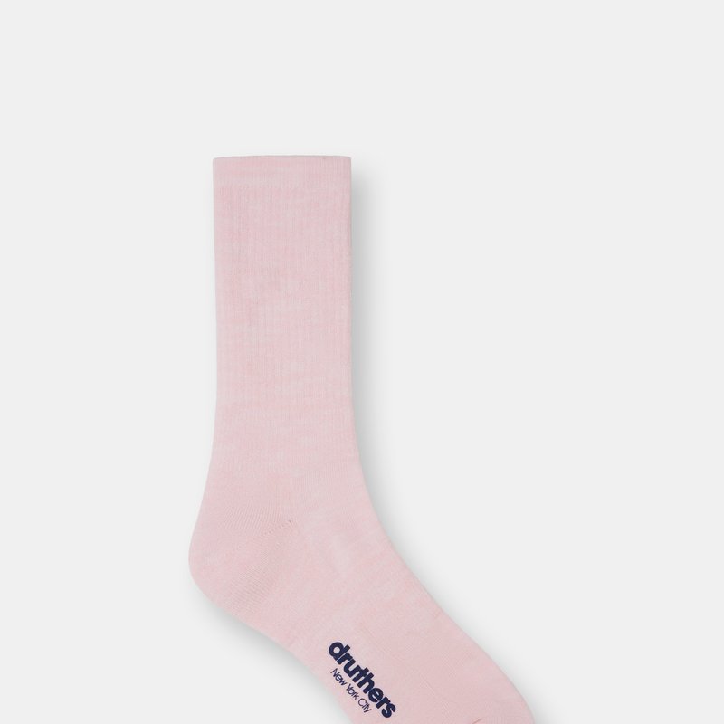 Druthers Everyday Organic Crew Sock (pink Melange)