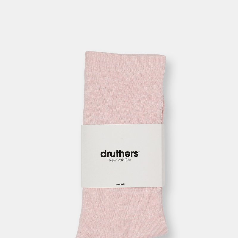 Shop Druthers Organic Cotton Everyday Crew Sock In Pink